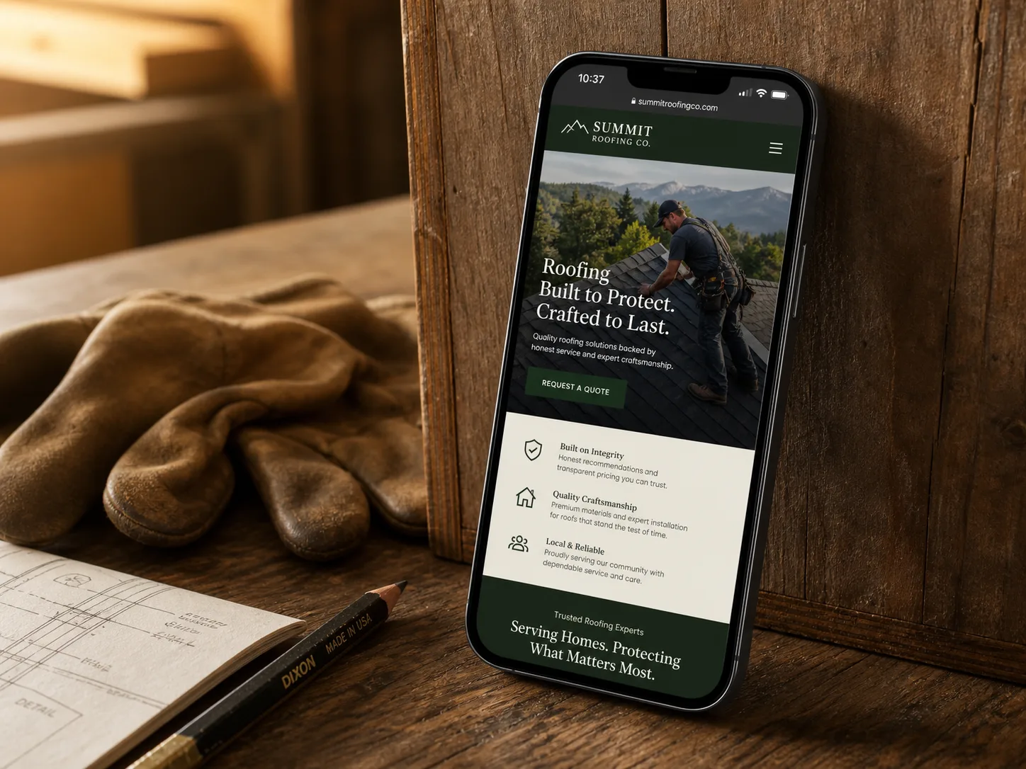 Website preview on phone
